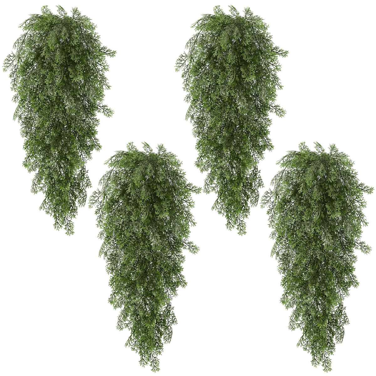 Waipfaru 4Pcs Fake Hanging Plants 2.7FT Fake Plants Fake Vines Greenery